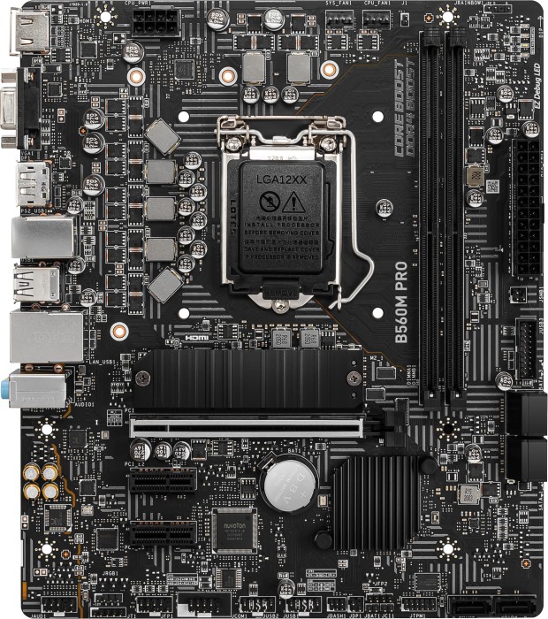 Купить MSI B560M-A PRO - Motherboard - micro ATX - LGA1200-Sockel - B560 - USB 3.2 Gen 1 - 2.5 Gigabit LAN - Onboard-Grafik (CPU erforderlich) - HD Audio (8-Kanal) (7D20-002R) в магазине wardena.ru