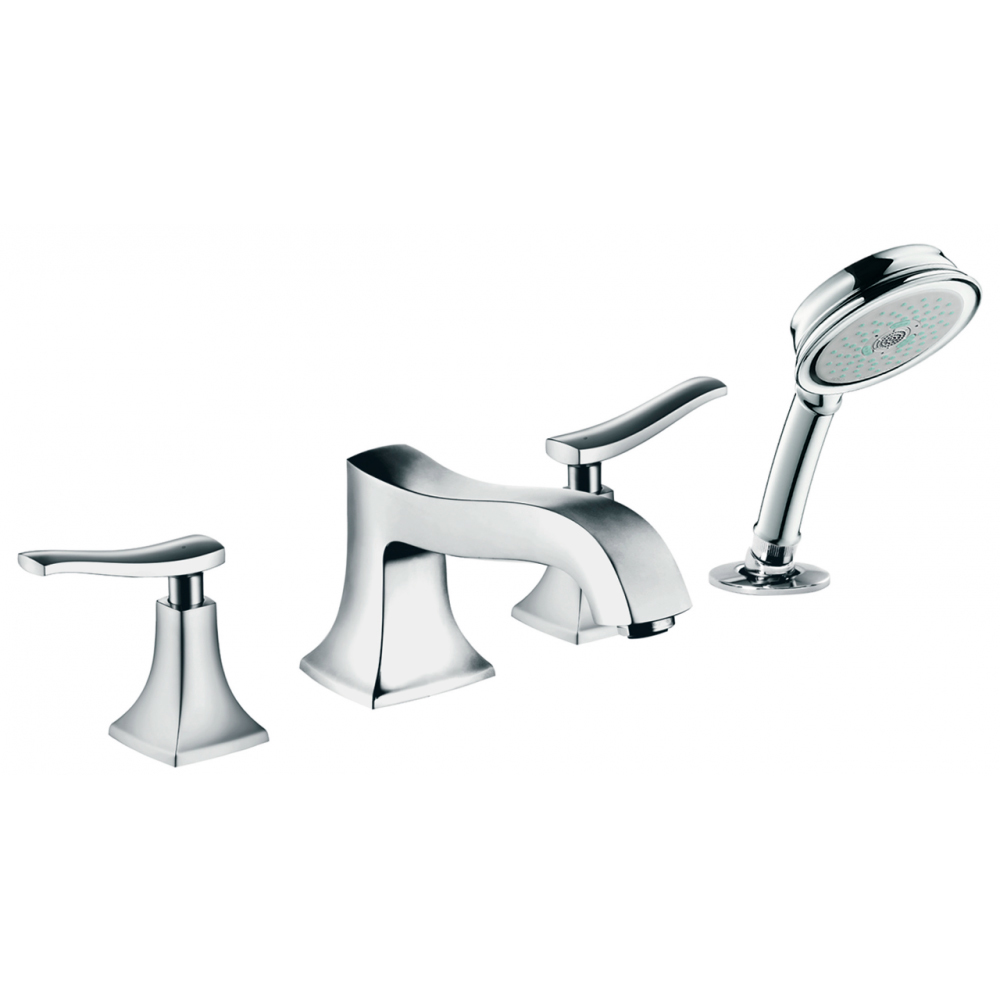 Купить Hansgrohe Metris Classic Смеситель на край ванны на 4 отверстия (внешняя часть) 31314000 в магазине wardena.ru