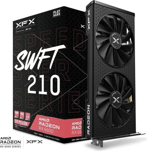 Купить XFX Speedster SWFT210 Radeon RX 6600 - Grafikkarten - Radeon RX 6600 - 8 GB GDDR6 - PCIe 4.0 x8 - HDMI, 3 x DisplayPort (RX-66XL8LFDQ) в магазине wardena.ru