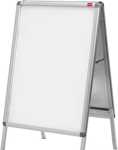 Купить NOBO Plakatständer A2, hochwertiger Aluminium-Rahmen zwei Klapprahmen, Rückwand aus Stahl, Anti-Reflexfolie (1902207) в магазине wardena.ru