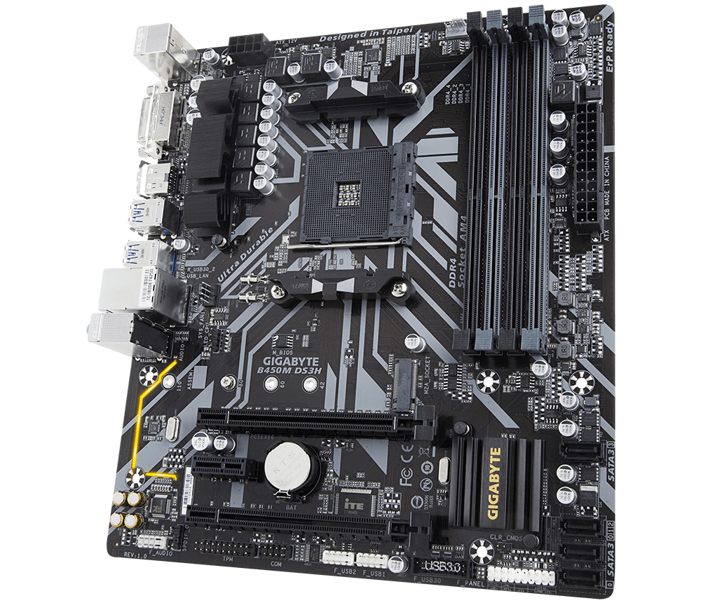 Купить Gigabyte B450M DS3H Motherboard Buchse AM4 AMD B450 micro ATX (B450M DS3H) в магазине wardena.ru