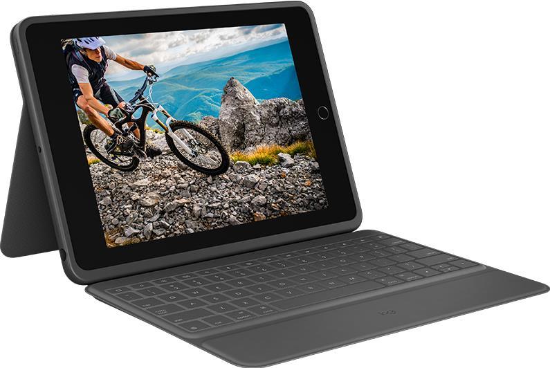 Купить Logitech Rugged Folio QWERTZ Deutsch Graphit USB Typ-C (920-009313) в магазине wardena.ru