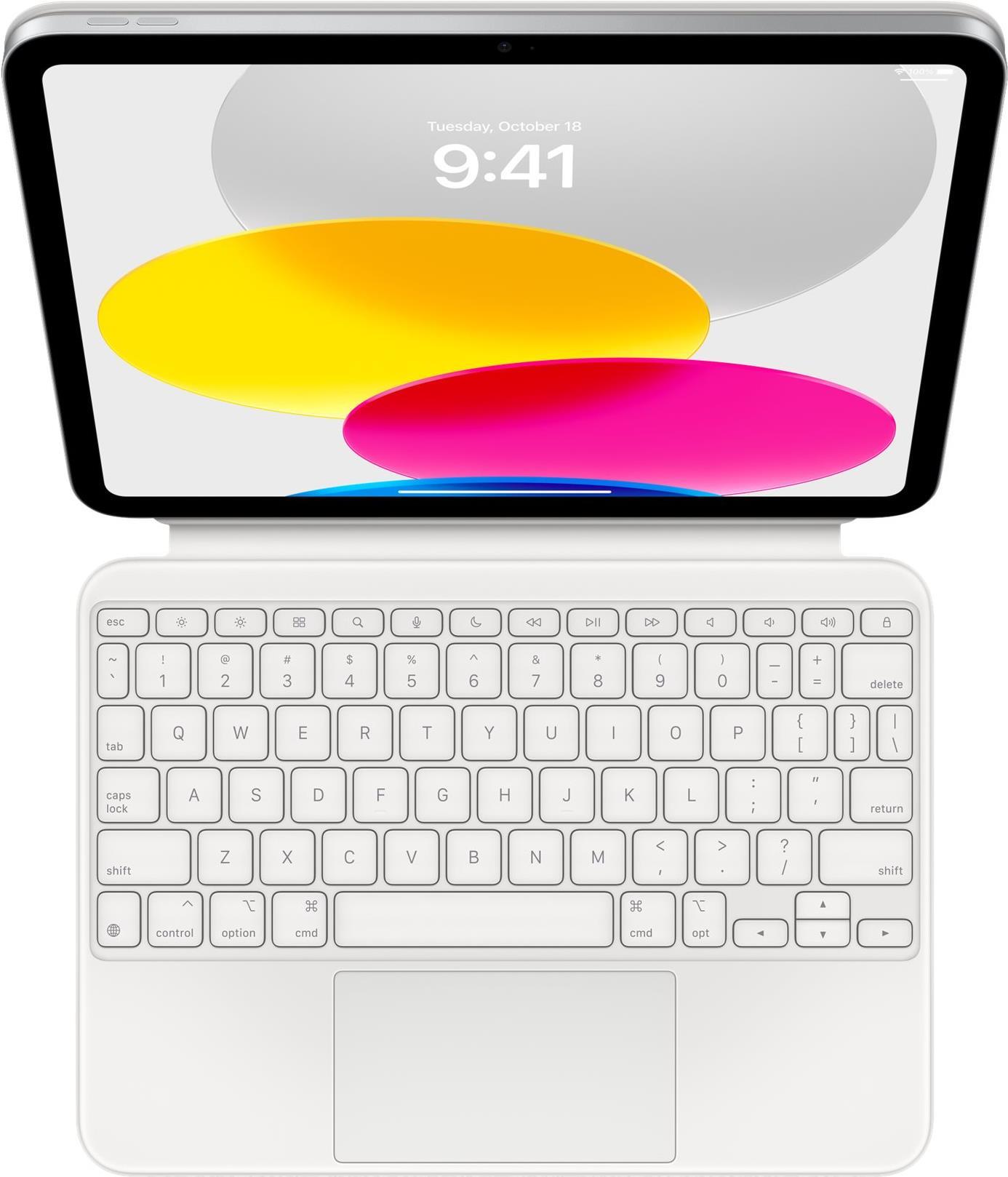 Купить Apple Magic Keyboard Folio - Tastatur und Foliohülle - mit Trackpad - Apple Smart connector - AZERTY - Französisch - für iPad Wi-Fi (10. Generation) (MQDP3F/A) в магазине wardena.ru