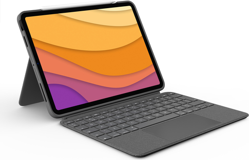 Купить Logitech Combo Touch - Tastatur und Foliohülle - mit Trackpad - hintergrundbeleuchtet - Apple Smart connector - QWERTZ - Deutsch - Oxford Gray - für Apple 10.9"  iPad Air (4. Generation) (920-010297) в магазине wardena.ru