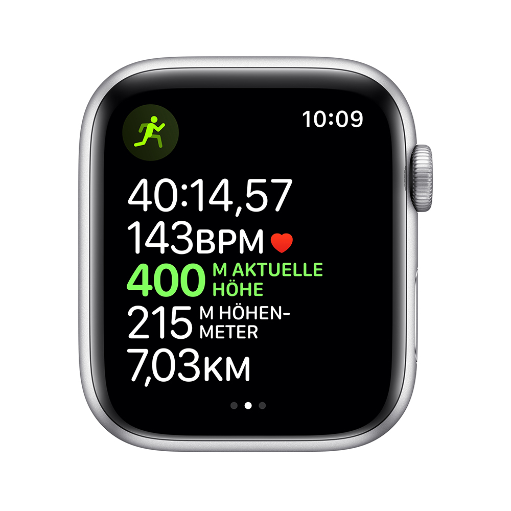 Купить Apple Watch Nike Series 5 (GPS + Cellular) - 40 mm - Aluminium, Silber - intelligente Uhr mit Nike Sportband - Flouroelastomer - pures Platin/schwarz - Bandgröße 130-200 mm - S/M/L - 32 GB - Wi-Fi, Bluetooth - 4G - 30.8 (MX3C2FD/A) в магазине wardena.ru