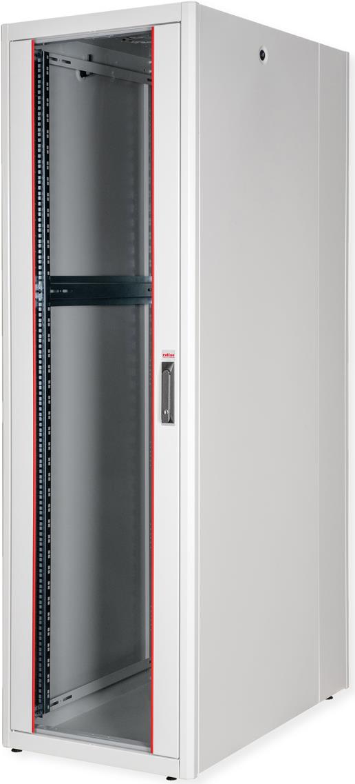 Купить Roline Basic - Schrank Netzwerkschrank - Glas Tür - Hellgrau, RAL 7035 - 42HE - 48.3 cm (19") (26.21.0040) в магазине wardena.ru