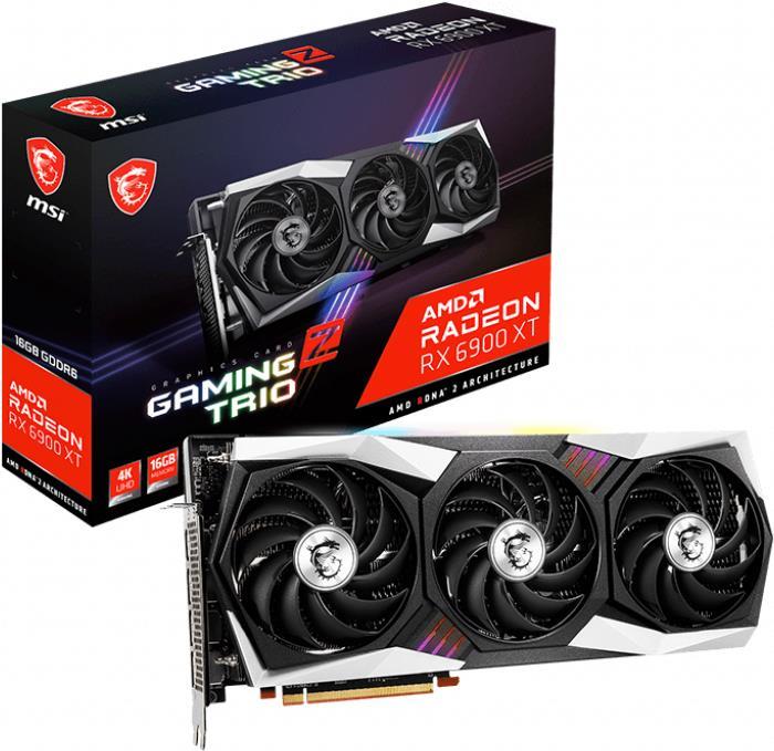 Купить MSI Radeon RX 6900 XT GAMING Z TRIO 16G - Grafikkarten - Radeon RX 6900 XT - 16 GB GDDR6 - PCIe 4.0 - HDMI, 3 x DisplayPort (V395-019R) в магазине wardena.ru