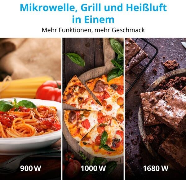 Купить MEDION Mikrowelle MD 11493, Kombination aus Mikrowelle, Grill und Heißluft, 10 Automatikprogramme, 900 W, Digitaler Timer. Geräteplatzierung: Arbeitsplatte, Produkttyp: Kombi-Mikrowelle, Innenkapazität: 23 l. Anschlusswe (50073470) в магазине wardena.ru