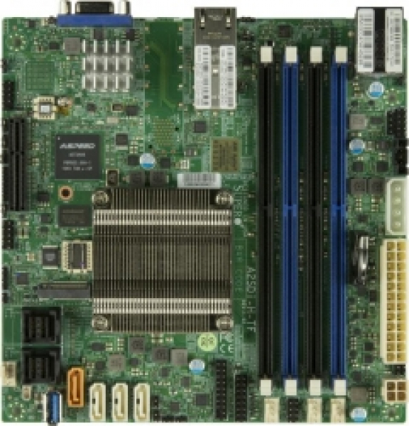 Купить Motherboard Supermicro MBD-A2SDi-H-TF SoC FCBGA1310 Intel Atom C3758 FCBGA1310 SATA M.2 DDR4 IPMI в магазине wardena.ru