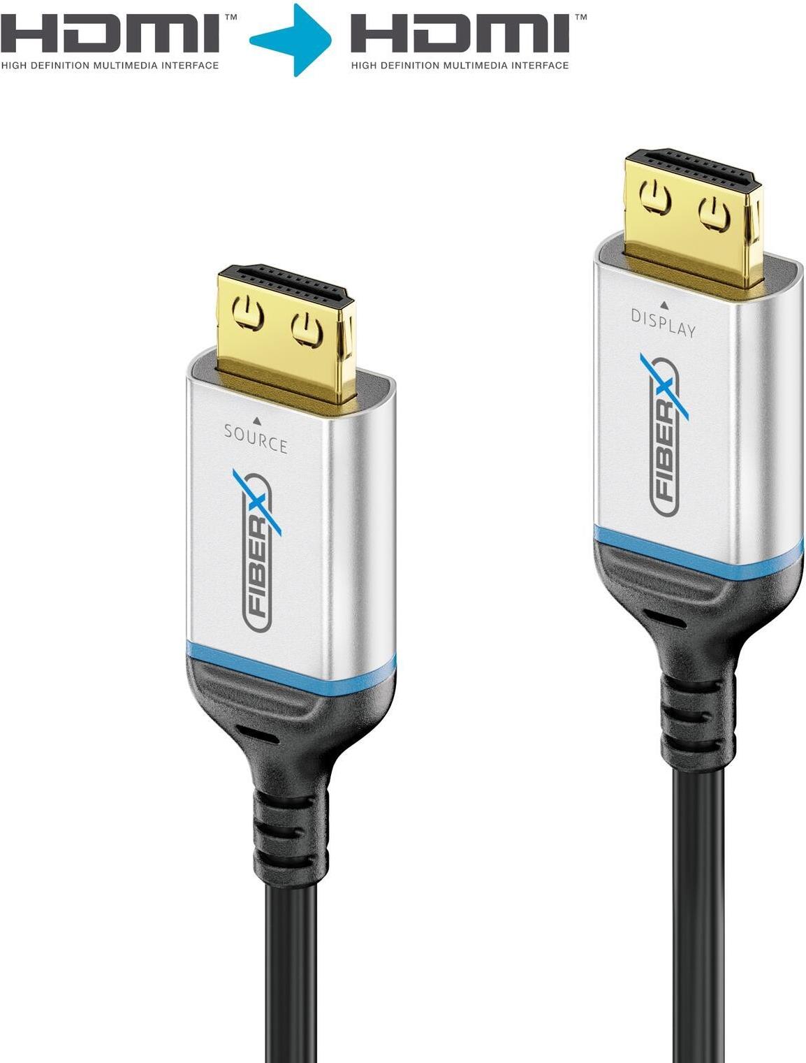 Купить FIBERX FX-I380-020 - 20m HDMI 8K Glasfaser Verbindungskabel HDMI v2.1 48Gbps für Auflösungen bis zu 8K UltraHD-2 60Hz schwarz (FX-I380-020) в магазине wardena.ru