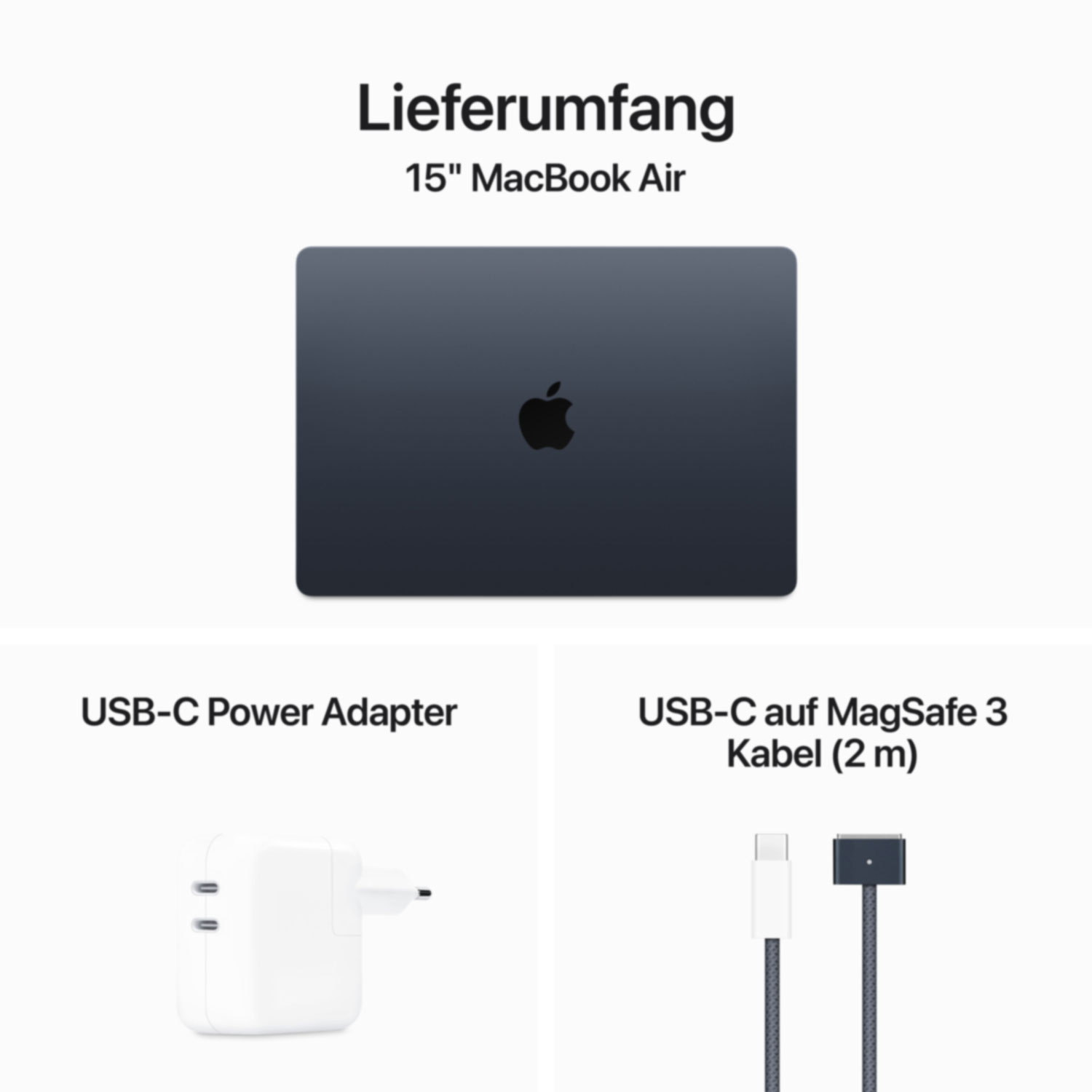 Купить Apple MacBook Air 15 M3 8-Core CPU 10-Core GPU 16GB/256GB mitternacht (MC9G4D/A) в магазине wardena.ru