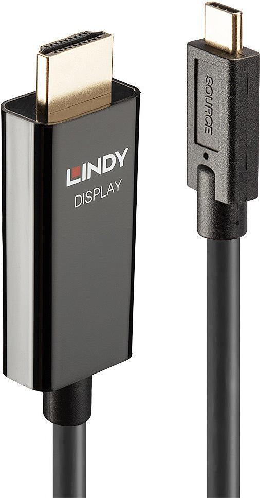 Купить Lindy - Videoschnittstellen-Converter - USB-C (M) bis HDMI (M) - 5,0m - abgeschirmt - Schwarz - rund, aktiver Chip, unterstützt 4K 60 Hz (4096 x 2160) (43315) в магазине wardena.ru