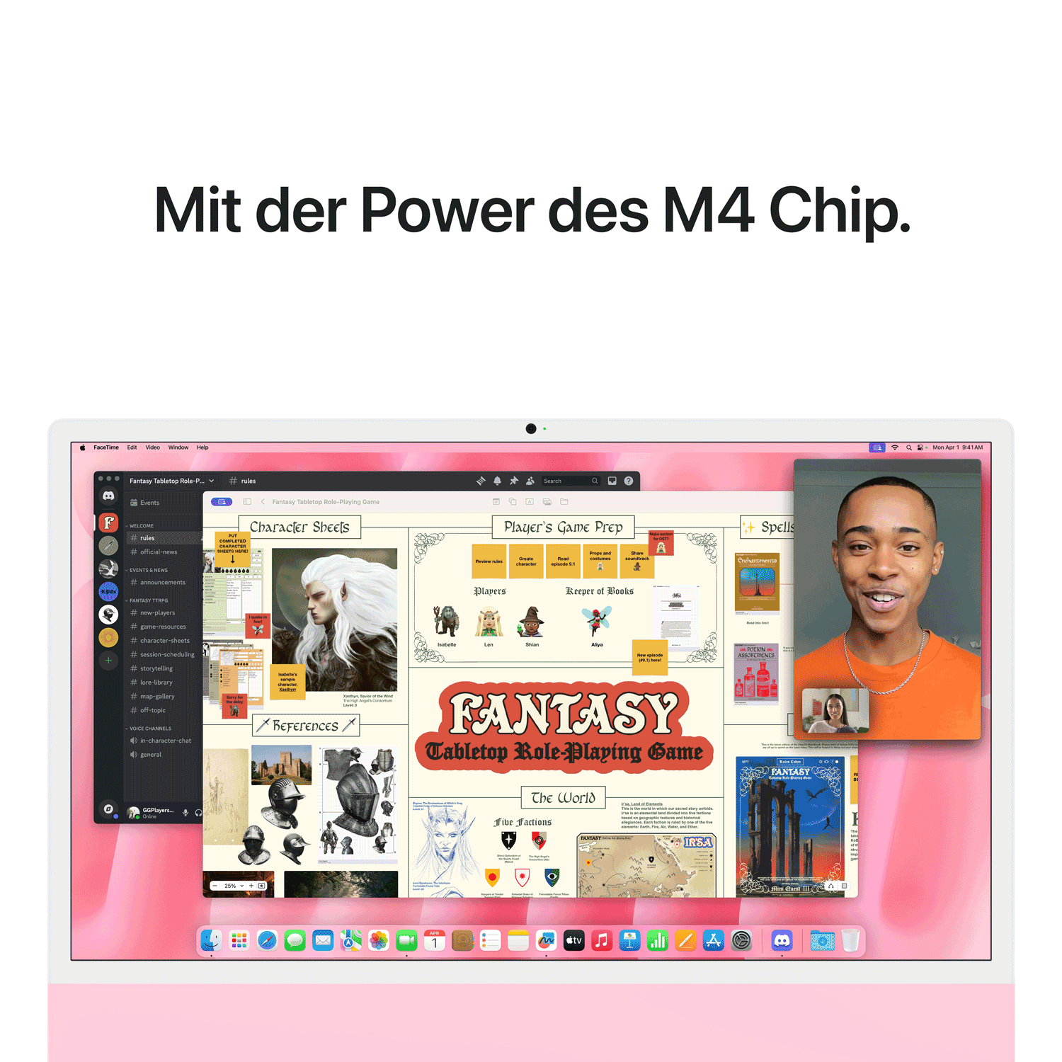 Купить Apple 24-inch iMac with Retina 4.5K display: M4 chip with 8-core CPU and 8-core GPU, 16GB, 256GB SSD - Pink (MWUG3D/A) в магазине wardena.ru