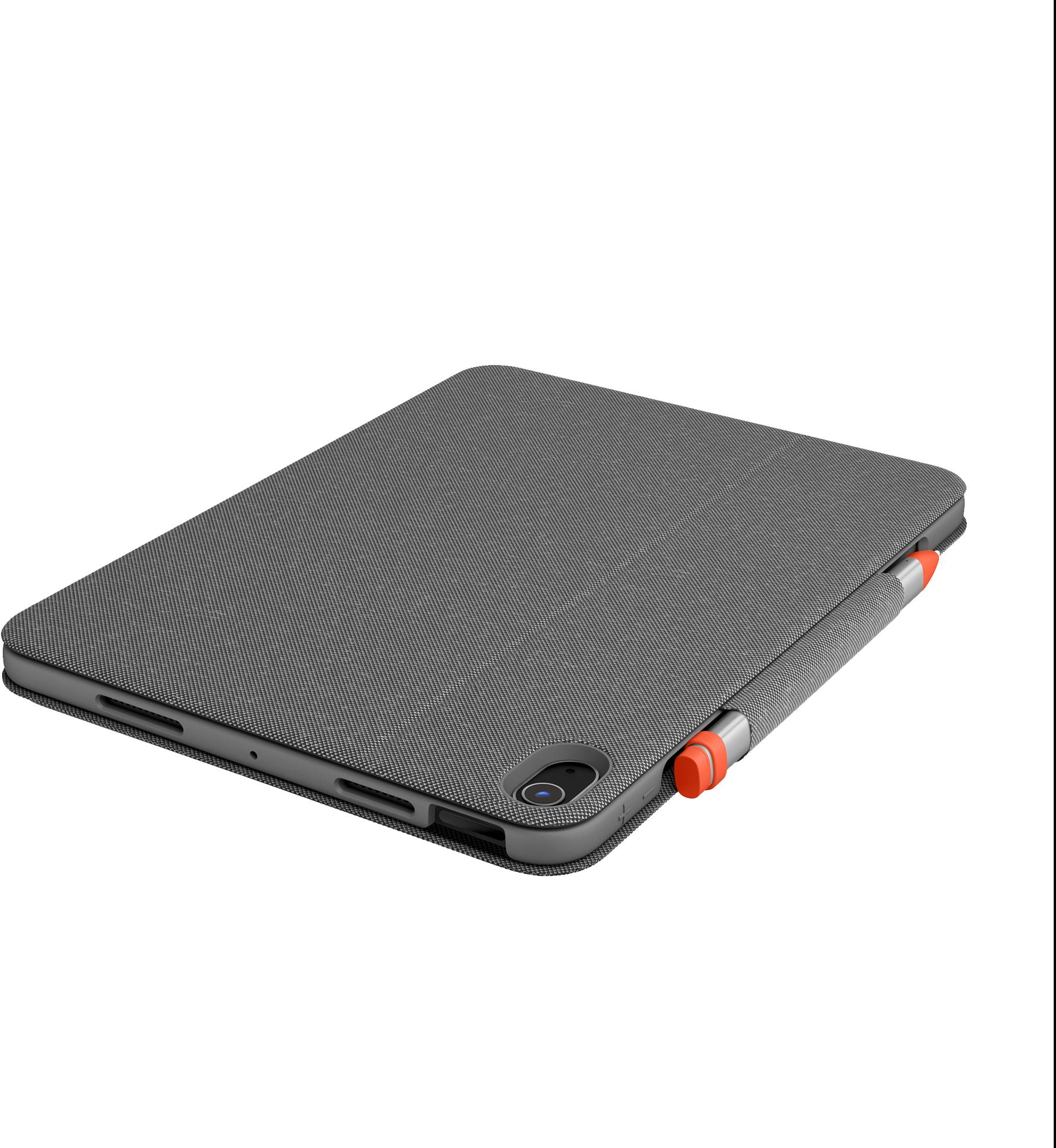 Купить Logitech Folio Touch - Tastatur und Foliohülle - mit Trackpad - hinterleuchtet - Apple Smart connector - QWERTY - GB - Oxford Gray - für Apple 10.9"  iPad Air (4. Generation) (920-009968) в магазине wardena.ru