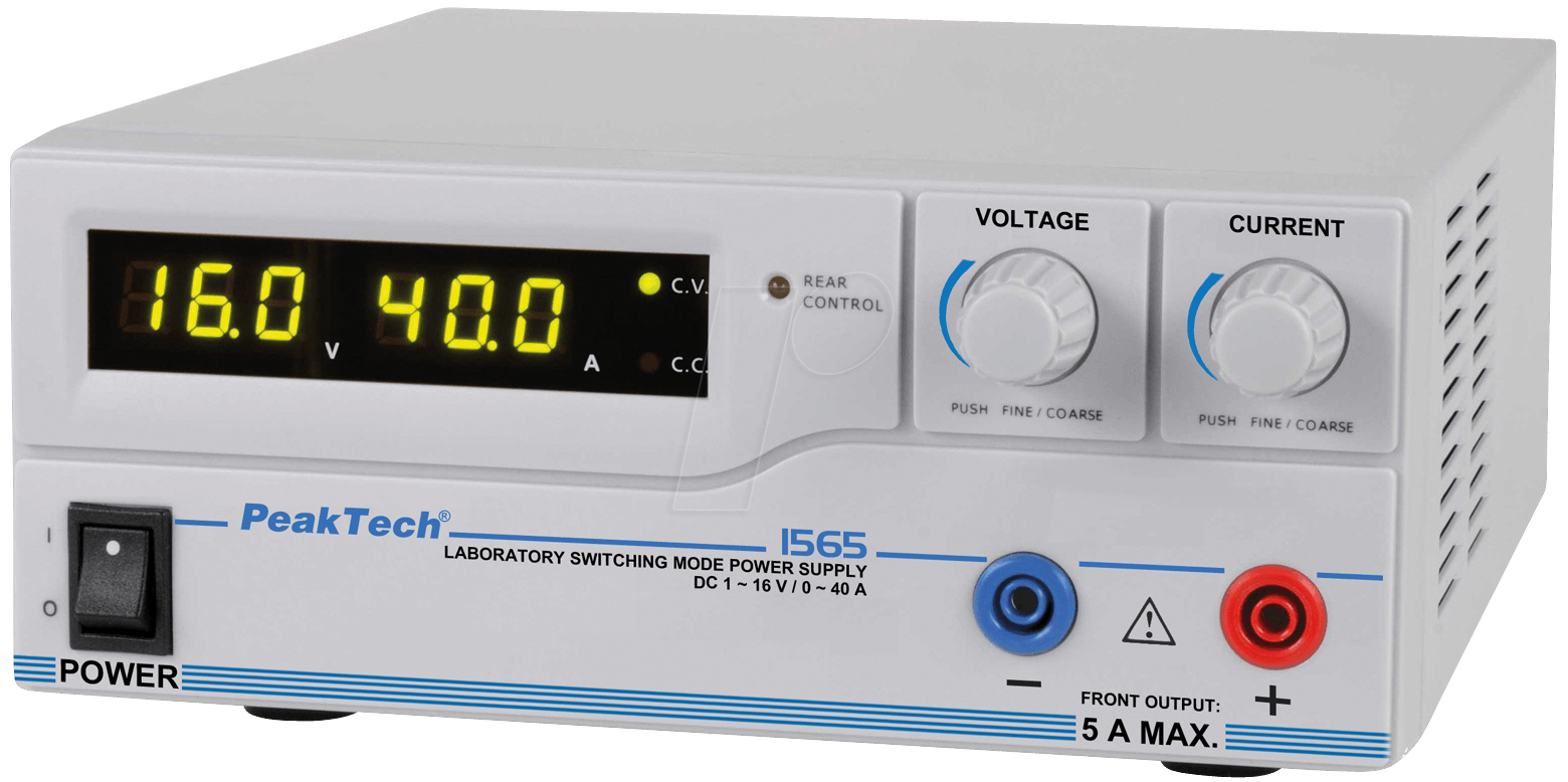 Купить PeakTech Labornetzgerät 1 Kan. ...16 VDC VDC 40 A, Programmierbar (PeakTech 1565) в магазине wardena.ru