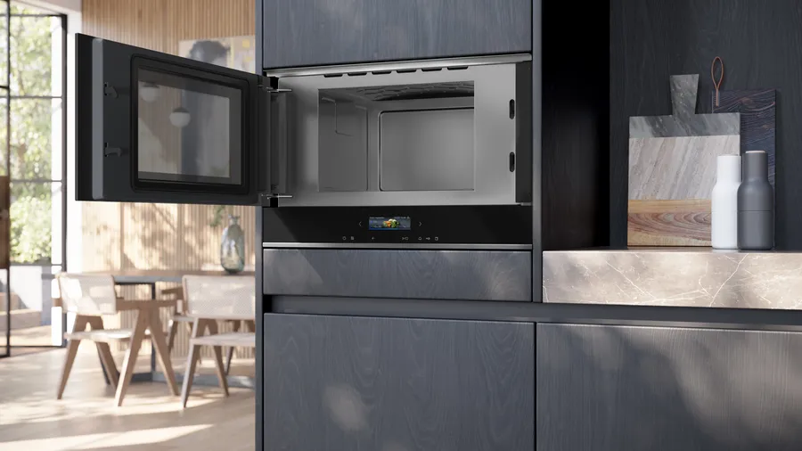 Купить Siemens iQ700 BF722L1B1 Mikrowelle Integriert Solo-Mikrowelle 21 l 900 W Schwarz (BF722L1B1) в магазине wardena.ru
