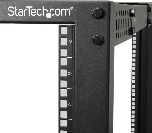 Купить StarTech.com 25U Adjustable Depth Open Frame 4 Post Server Rack w - Casters, Levelers and Cable Management Hooks - Relais-Rack (4 Pfosten) - Schwarz - 25U (4POSTRACK25U) в магазине wardena.ru