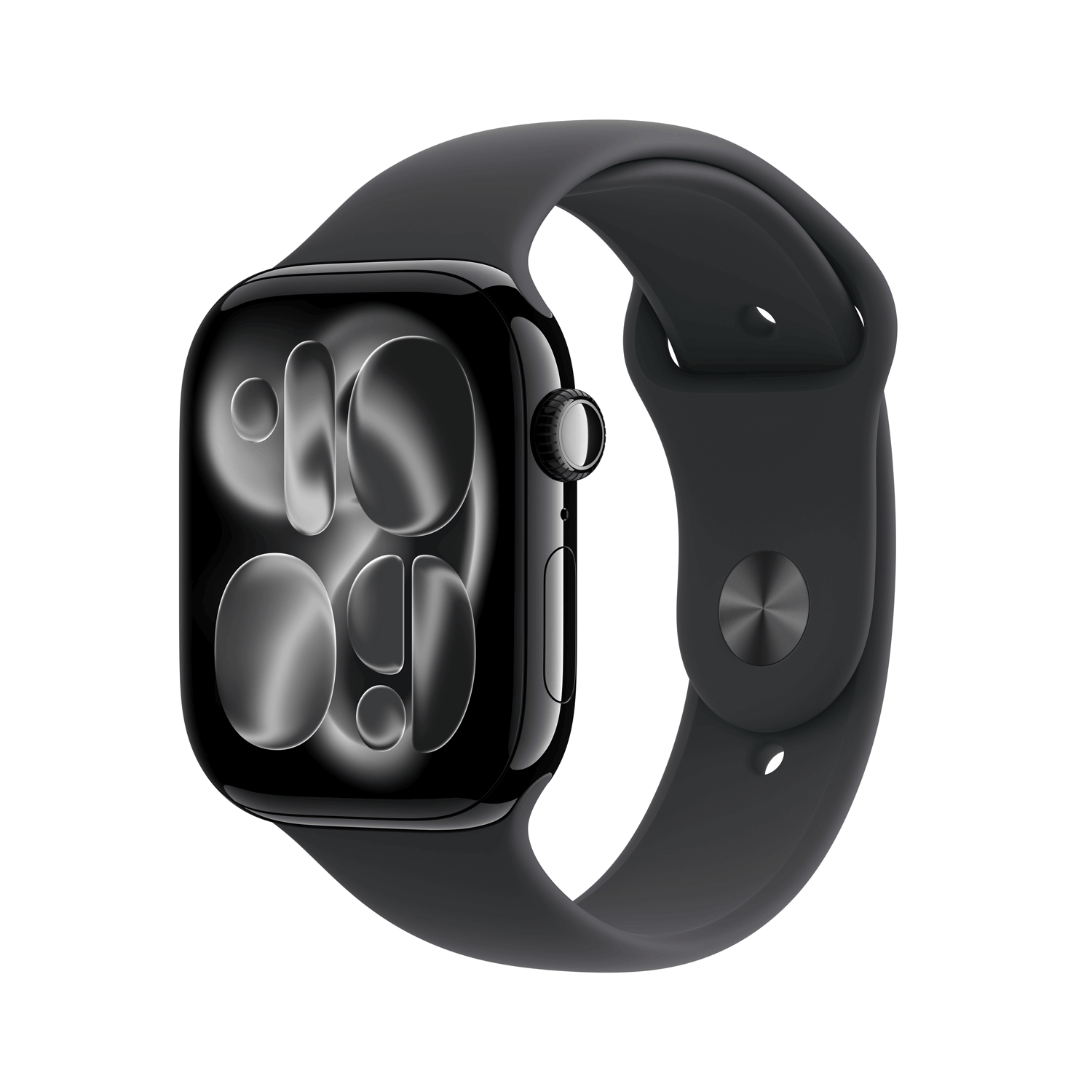 Купить Apple Watch Series 11 GPS 46mm Jet Black Aluminium Case with Black Sport Band - M/L (MEUX4ZR/A) в магазине wardena.ru