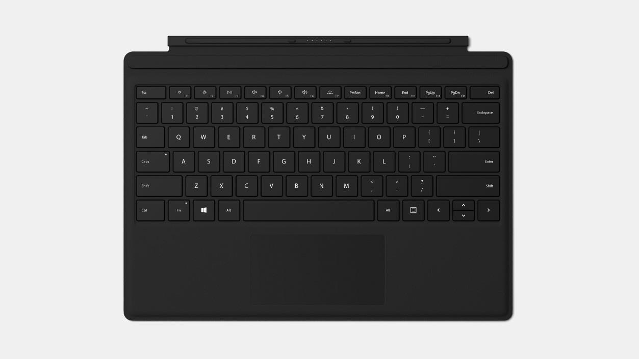 Купить Microsoft Surface Pro Type Cover - Touchpad integriert - schwarz - 295,00 mm x 4,65 mm x 216,00 mm (FMM-00005) в магазине wardena.ru