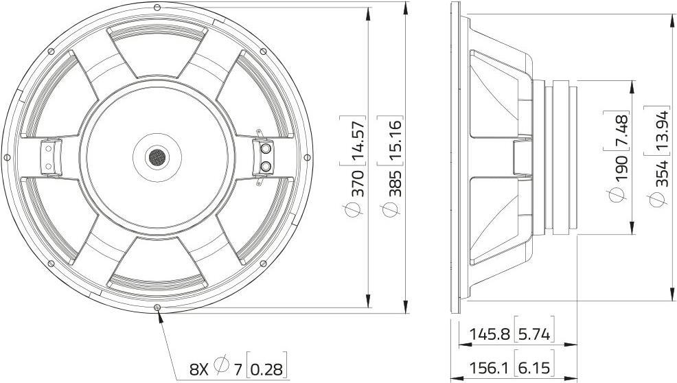 Купить LAVOCE WXF15.400 38,10cm (15") Woofer, Ferrit, Alukorb (12602550) в магазине wardena.ru