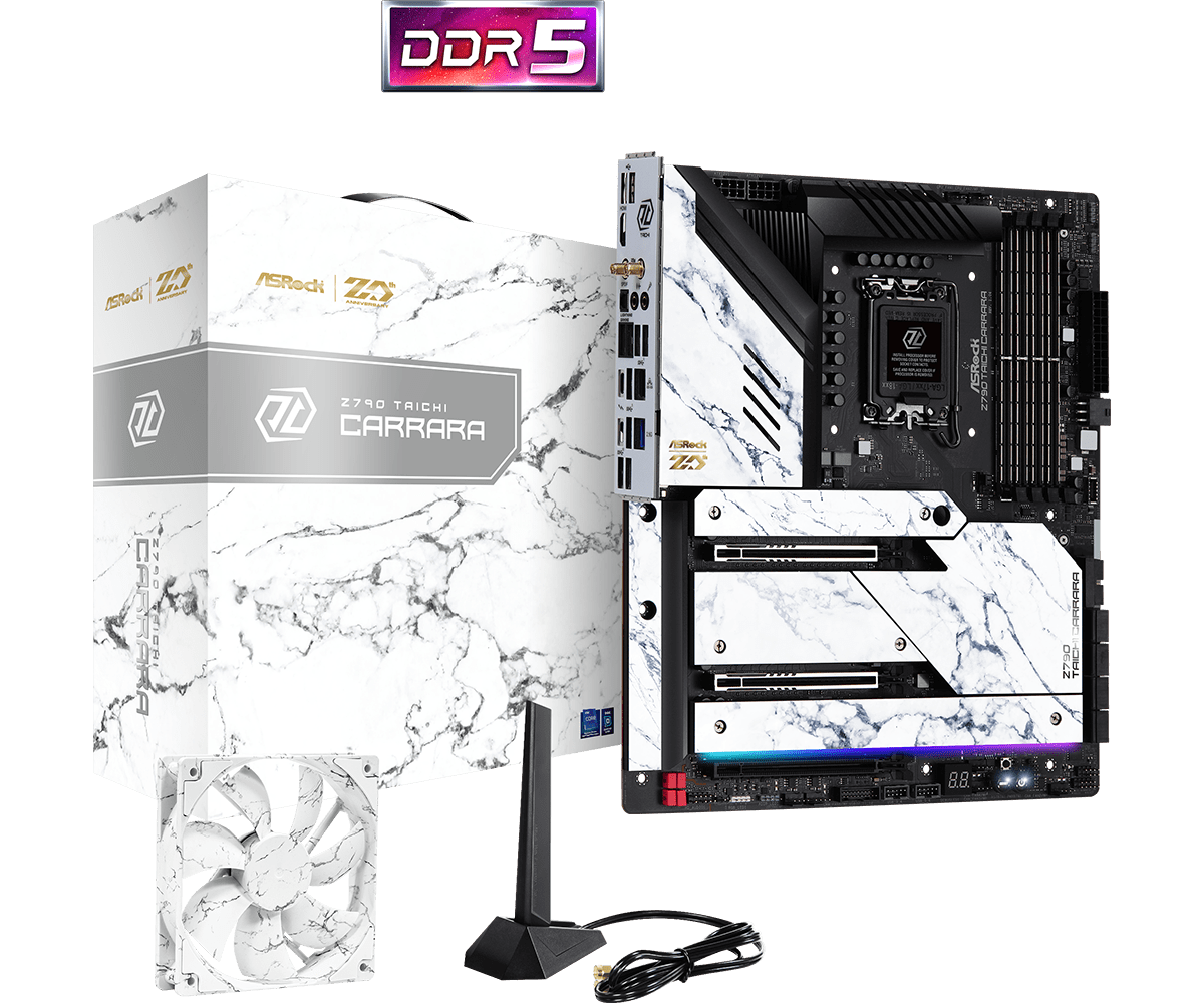 Купить Asrock Z790 Taichi Carrara - Intel - LGA 1700 - Intel® Core™ i5 - Intel® Core™ i7 - Intel® Core™ i9 - DDR5-SDRAM - 128 GB - DIMM (90-MXBKK0-A0UAYZ) в магазине wardena.ru