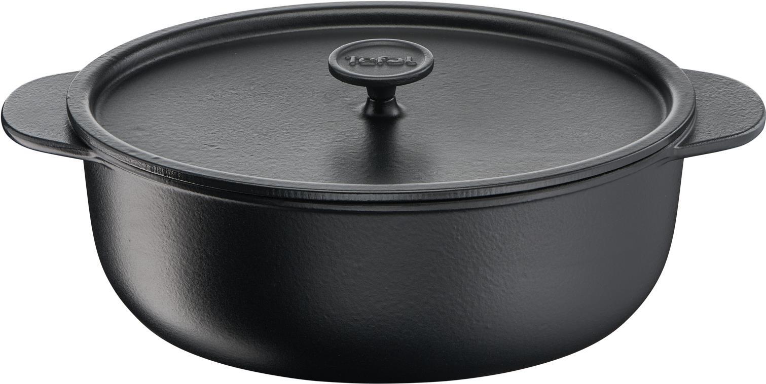 Купить Tefal E22585 - Oval - Schwarz - Eisenguss - Emaille - Keramik - Gas - Halogen - Induktion - Versiegelte Platte - 250 °C (E2258504) в магазине wardena.ru