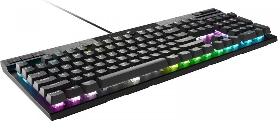 Купить CORSAIR K70 MAX RGB magnetisch-mechanische Gaming-Tastatur RGB-LED-Beleuchtung CORSAIR MGX Schwarz Schwarze PBT-Tastenkappen - US Layout (CH-910961G-NA) в магазине wardena.ru
