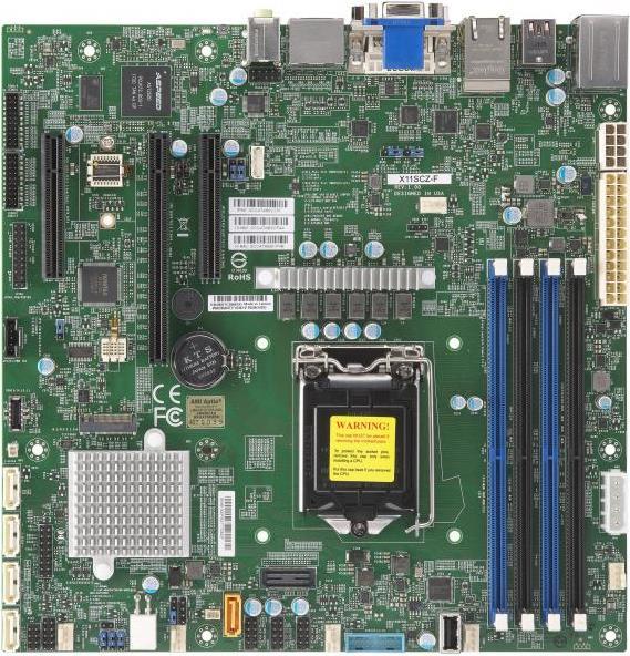 Купить Supermicro X11SCZ-F - Intel - LGA 1151 (Socket H4) - Intel® Celeron® - Intel® Core™ i3 - Intel® Pentium® - Intel® Xeon® - DDR4-SDRAM - DIMM - 1600,1866,2133,2400,2666 MHz (X11SCZ-F-B) в магазине wardena.ru
