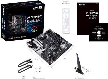 Купить ASUS PRIME B550M-A (WI-FI) - Motherboard - micro ATX - Socket AM4 - AMD B550 - USB 3.2 Gen 1, USB 3.2 Gen 2 - Bluetooth, Gigabit LAN, Wi-Fi - Onboard-Grafik (CPU erforderlich) - HD Audio (8-Kanal) (90MB14D0-M0EAY0) в магазине wardena.ru