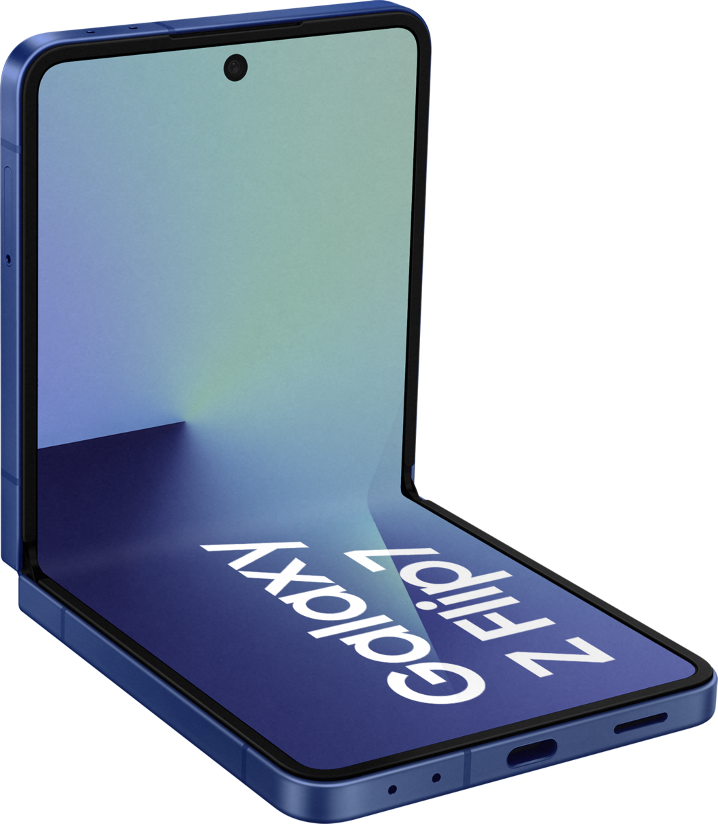 Купить Samsung Galaxy Z Flip7 256GB Blue Shadow 17,41cm (6,9") OLED Display, Android 16, Dual-Kamera, Faltbar [Energieklasse B] (SM-F766BDBGEUB) в магазине wardena.ru