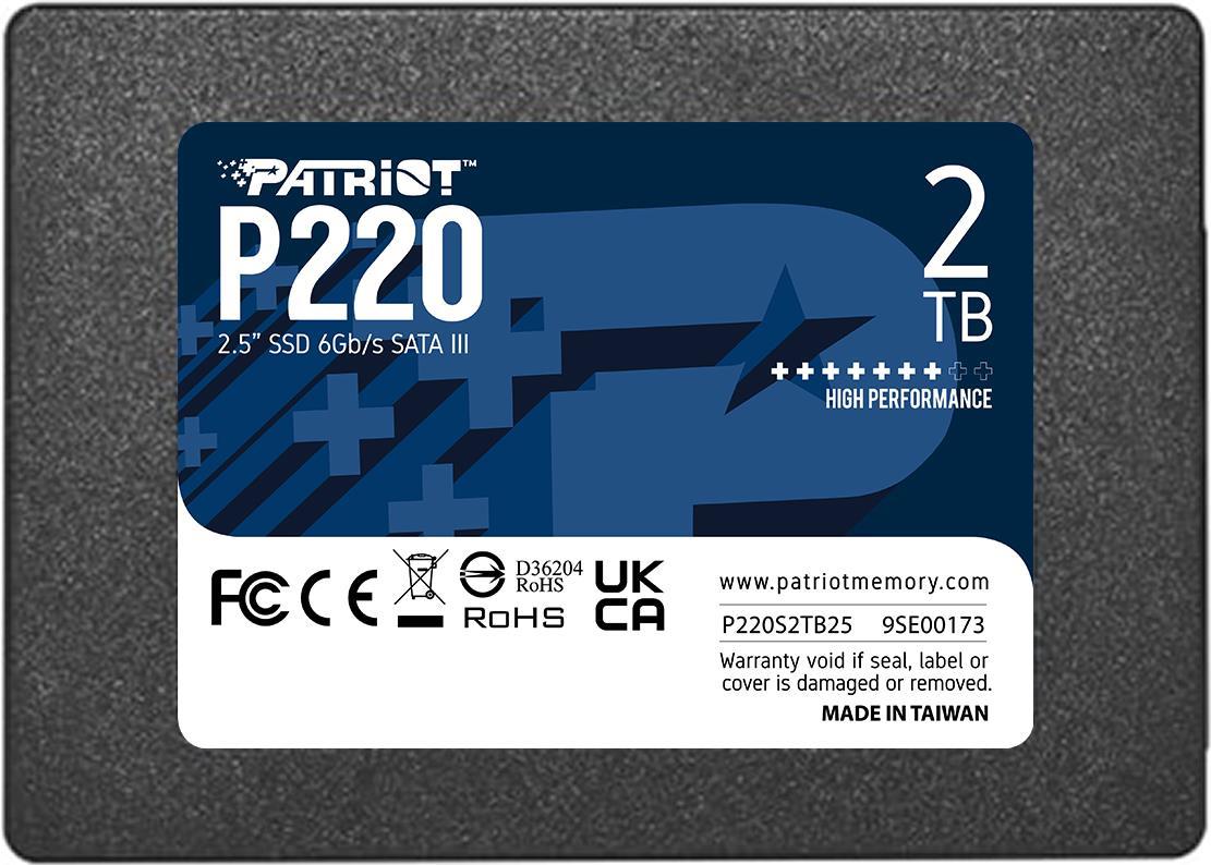 Купить Patriot Memory P220 2TB 2.5" 2000 GB Serial ATA III (P220S2TB25) в магазине wardena.ru