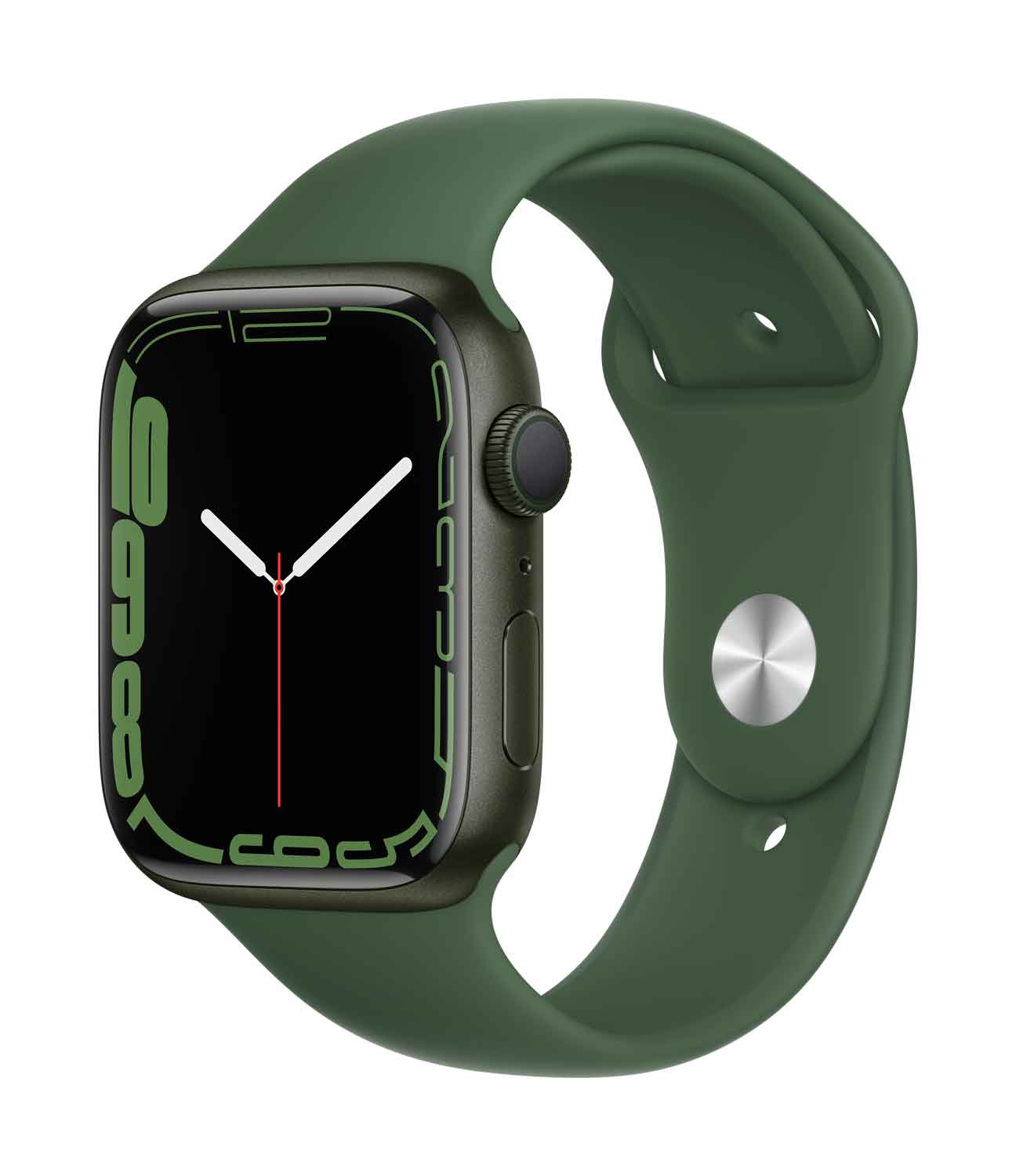 Купить Apple Watch Series 7 (GPS) - 45 mm - Green Aluminium - intelligente Uhr mit Sportband - Flouroelastomer - Clover - Bandgröße: regelmäßig - 32 GB - Wi-Fi, Bluetooth - 38.8 g (MKN73FD/A) в магазине wardena.ru