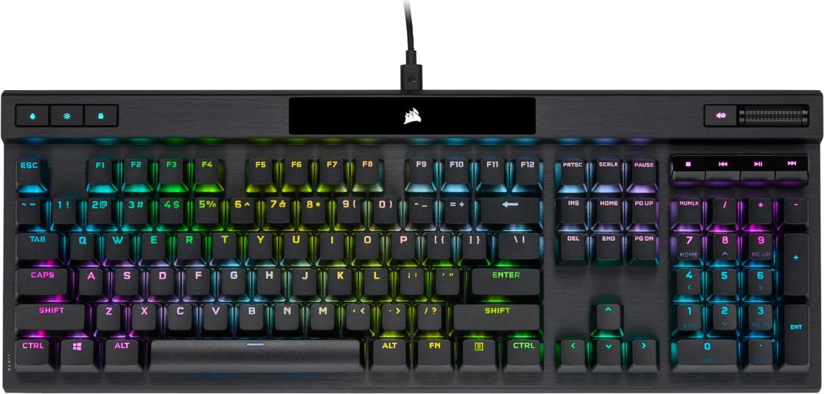 Купить CORSAIR Gaming K70 RGB PRO - Tastatur - Hintergrundbeleuchtung - USB - Deutsch - Tastenschalter: CORSAIR OPX RGB - Schwarz (CH-910941A-DE) в магазине wardena.ru