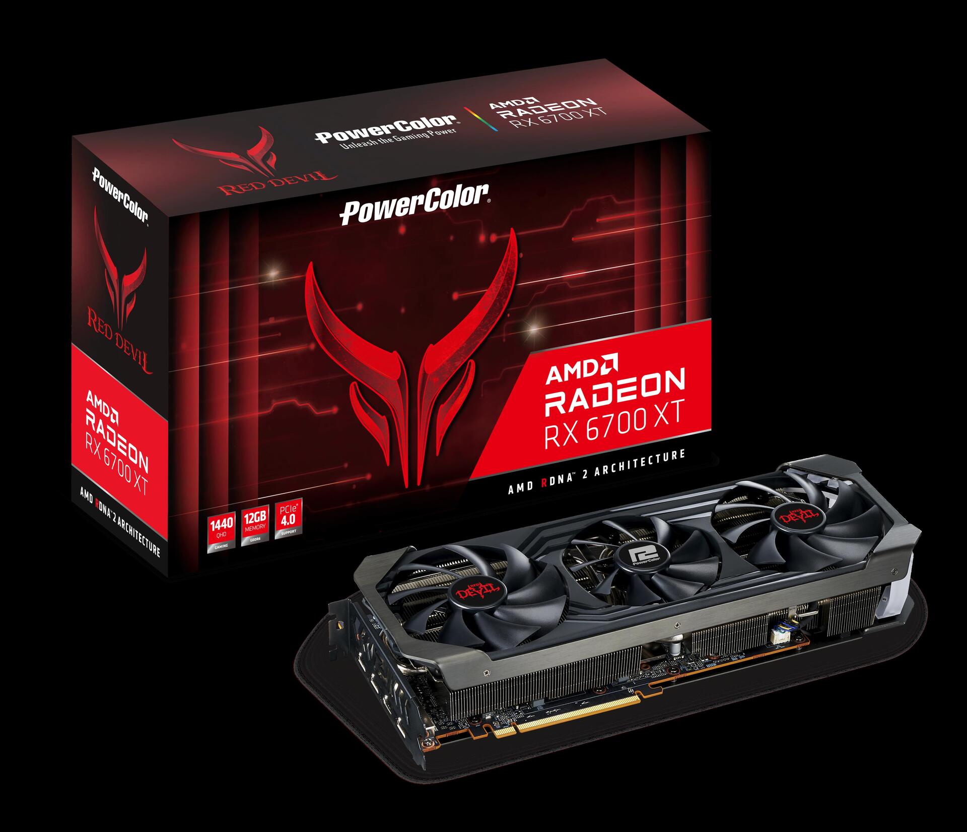 Купить PowerColor Red Devil Radeon RX 6700XT AMD Radeon RX 6700 XT 12 GB GDDR6 (AXRX 6700XT 12GBD6-3DHE/OC) в магазине wardena.ru