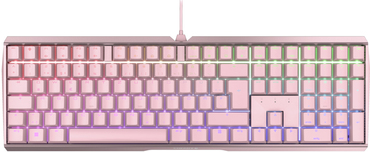 Купить CHERRY MX-Board 3.0 S - Tastatur - Hintergrundbeleuchtung - USB - QWERTZ - Deutsch - Tastenschalter: CHERRY MX Black - pink (G80-3874LUADE-9) в магазине wardena.ru