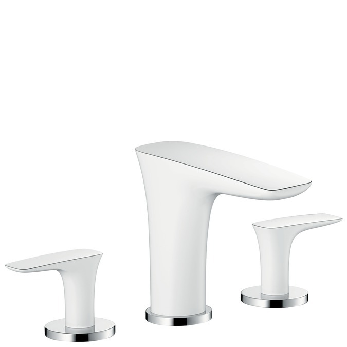 Купить Hansgrohe PuraVida Смеситель для раковины на три отверстия со сливным клапаном Push-Open хром 15073400 в магазине wardena.ru