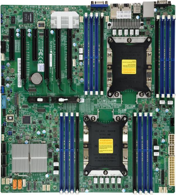 Купить SUPERMICRO X11DPI-NT - Motherboard - Erweitertes ATX - Socket P - 2 Unterstützte CPUs - C622 - USB 3.0 - 2 x 10 Gigabit LAN - Onboard-Grafik (MBD-X11DPI-NT-B) в магазине wardena.ru