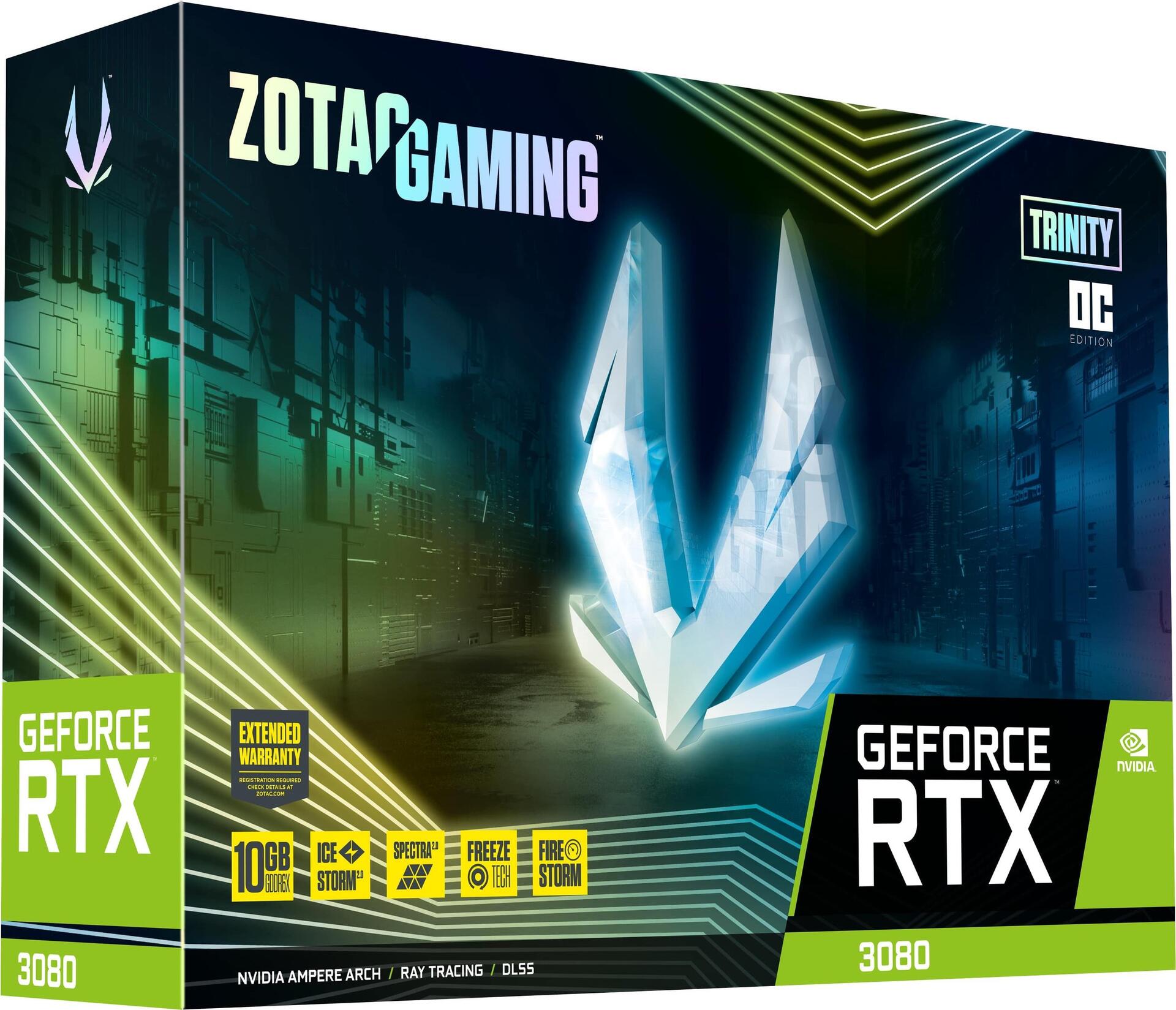 Купить ZOTAC GAMING GeForce RTX 3080 Trinity OC LHR - Grafikkarten - GF RTX 3080 - 10 GB GDDR6X - PCIe 4.0 x16 - HDMI, 3 x DisplayPort (ZT-A30800J-10PLHR) в магазине wardena.ru