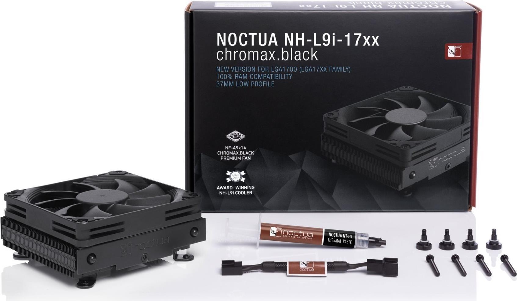 Купить Noctua NH-L9I-17XX CH.BK Computerkühlsystem Prozessor Ventilator 9,2 cm Schwarz (NF-L9i-17xx chromax.black) в магазине wardena.ru