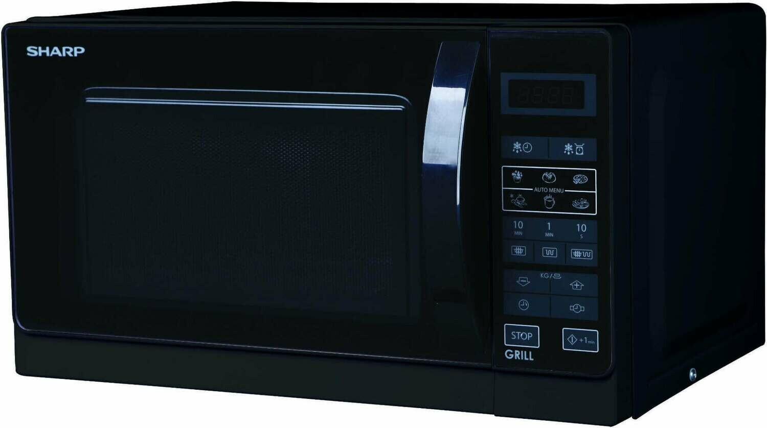 Купить Sharp R-742BKW Mikrowelle Arbeitsplatte Grill-Mikrowelle 25 l 900 W Schwarz (18100111) в магазине wardena.ru