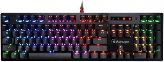 Купить A4Tech B820R - Volle Größe (100%) - USB - Mechanischer Switch - RGB-LED - Schwarz (A4TKLA45994) в магазине wardena.ru