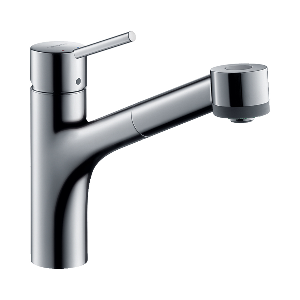 Купить Hansgrohe Talis M52 Кухонный смеситель однорычажный 170 с вытяжным душем 2jet сталь 73860800 в магазине wardena.ru