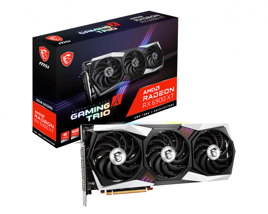 Купить MSI Radeon RX 6900 XT GAMING X TRIO 16G - Grafikkarten - Radeon RX 6900 XT - 16 GB GDDR6 - PCIe 4.0 - HDMI, 3 x DisplayPort (V395-007R) в магазине wardena.ru