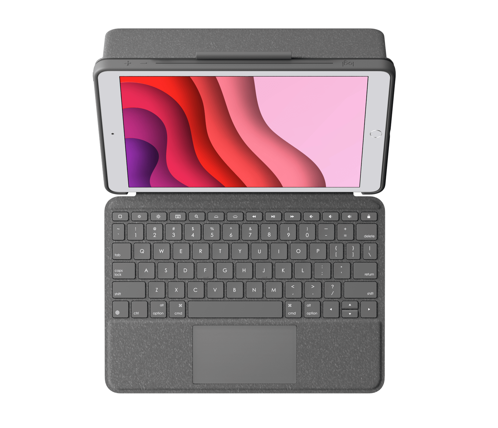 Купить Logitech Combo Touch - Tastatur und Foliohülle - mit Trackpad - backlit - Apple Smart connector - UK Englisch - Graphite - für Apple 10.2"  iPad (7. Generation), 10.5"  iPad Air, 10.5"  iPad Pro (920-009629) в магазине wardena.ru