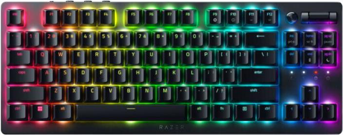 Купить Razer DeathStalker V2 Pro - Tastatur - Ohne Zehnertastatur - Hintergrundbeleuchtung - kabellos - 2,4 GHz, USB-C, Bluetooth 5,0 - QWERTY - Deutsch - Tastenschalter: Razer linearer optischer Switch rot - Schwarz (RZ03-0437 (RZ03-04370400-R3G1) в магазине wardena.ru