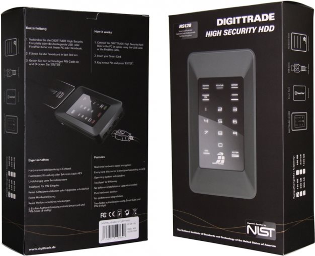 Купить DIGITTRADE HS256S High Security - Festplatte - 500 GB - extern (tragbar) - 2.5" (6.4 cm) - 5400 U/min - Puffer: 8 MB - FIPS 140-2 Level 3, FIPS 197 (DG-HS256S-500) в магазине wardena.ru