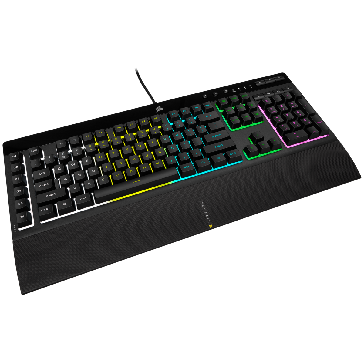 Купить CORSAIR Gaming K55 RGB PRO - Tastatur - Hintergrundbeleuchtung - USB - Deutsch - Schwarz (CH-9226765-DE) в магазине wardena.ru