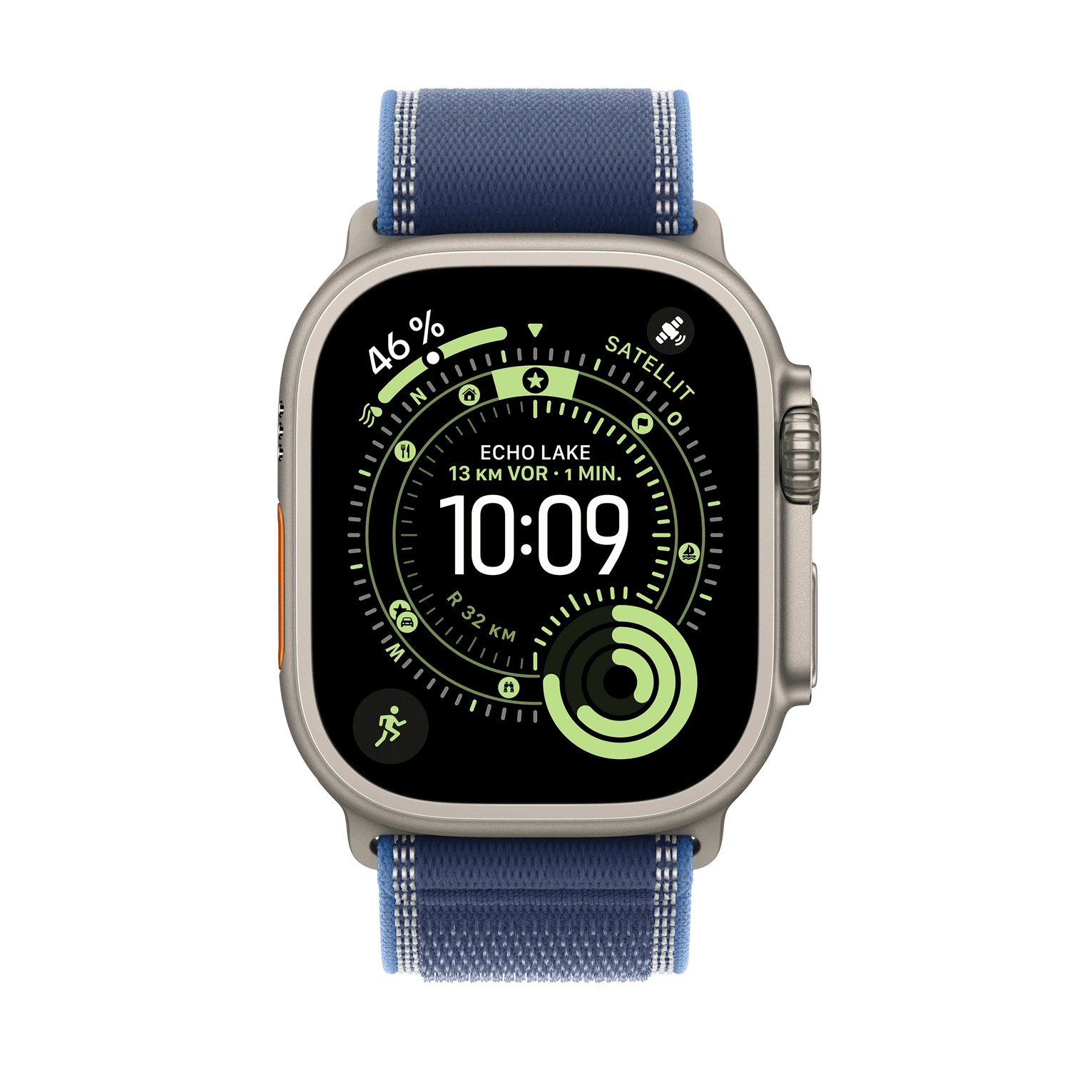 Купить Apple Watch Ultra 3 Titanium Cellular 49mm Natur (Trail Loop blau/hellblau) M/L (MEWU4QF/A) в магазине wardena.ru