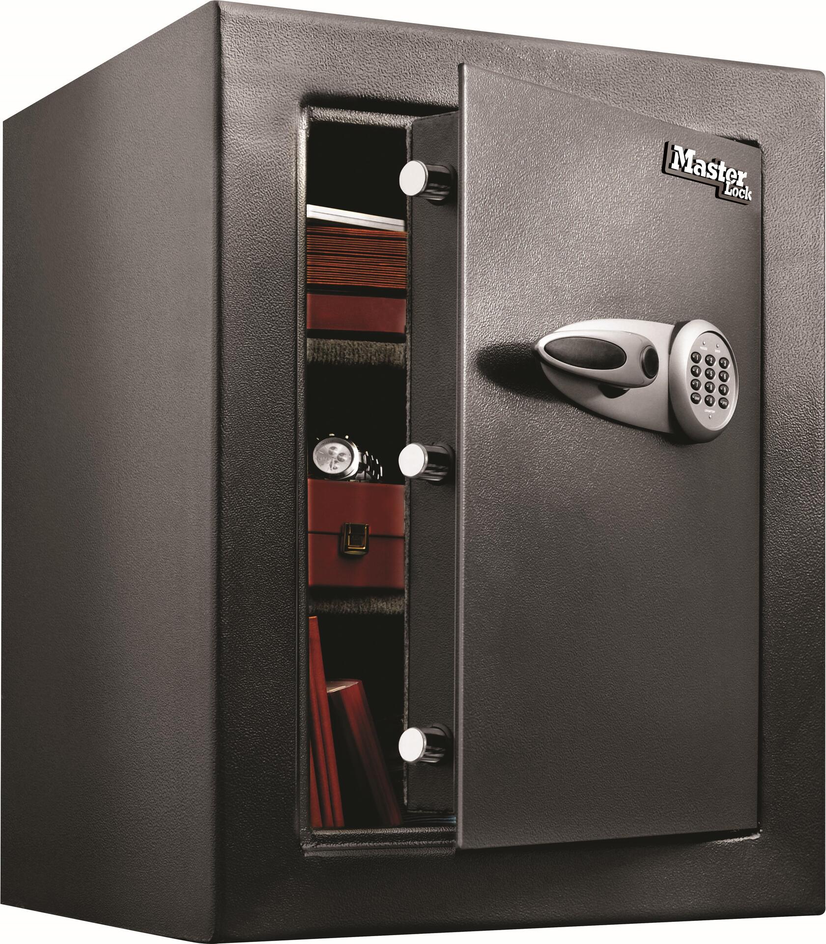 Купить MASTER LOCK Extragroer digitaler Sicherheitssafe - Frei stehend sicher - Schwarz - Code - Elektronisch - Schlüssel - 119,9 l - Stahl - 3 Regale (T8-331ML) в магазине wardena.ru