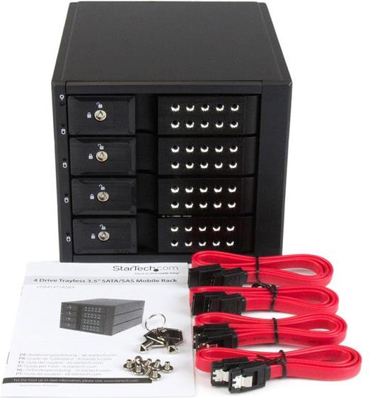 Купить StarTech.com 4 Bay Aluminum Trayless Hot Swap Mobile Rack Backplane for 8,90cm (3.5") SAS II/SATA III - 6 Gbps HDD - Mobiles Speicher-Rack mit Lüfter - 6,4 cm (2.5") - Schwarz (HSB4SATSASBA) в магазине wardena.ru